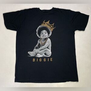 The Notorious Big Biggie Smalls Graphic T-shirt Women XL Black Rap Music